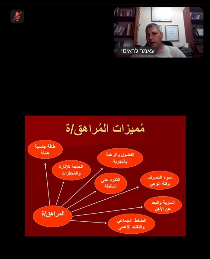 أهالي طلاب المدارس الإعدادية والثانوية في جلجولية يشاركون في محاضرة  حول دور الأهل في تربية الأبناء في جيل المراهقة